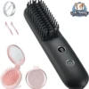 Mini Portable Travel Cordless Negative Ionic Hair Straightener Brush