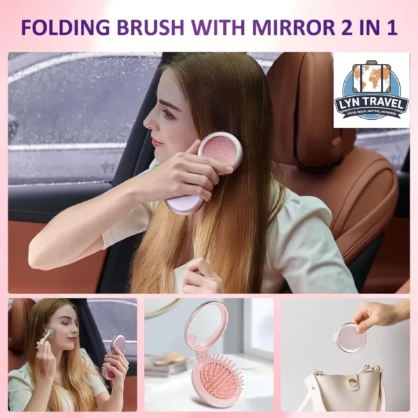 Mini Portable Travel Cordless Negative Ionic Hair Straightener Brush